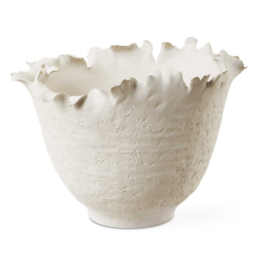 Uttermost Blossom Tall Off-white Bowl