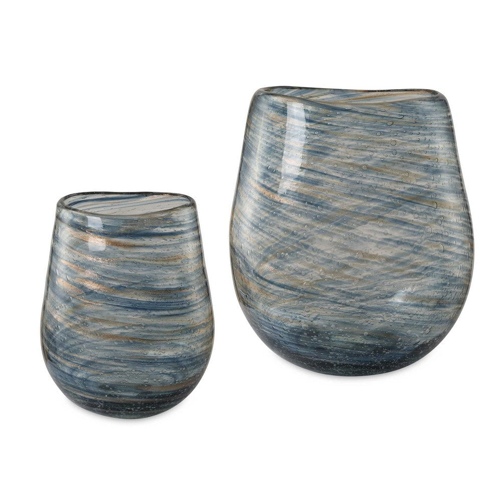 Uttermost Aurora Swirl Glass Vases Set/2 UT-18158