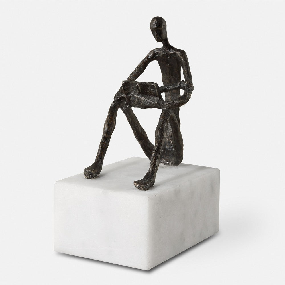 Uttermost 18162 Sit Back Relax and Read - Sculpture-6 Inches Tall and 4 Inches Wide