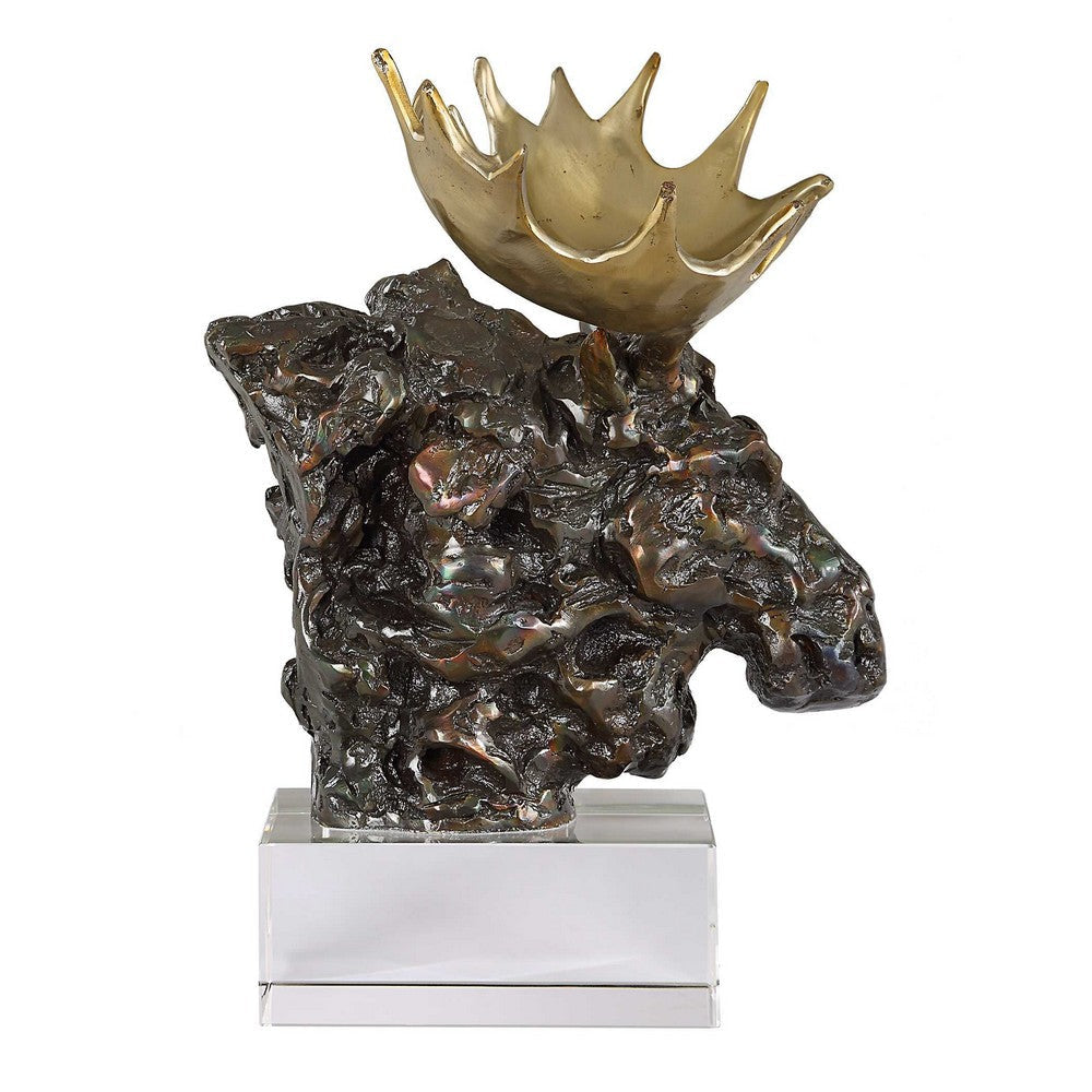 Uttermost Moose Bust Bronze Sculpture UT-18187