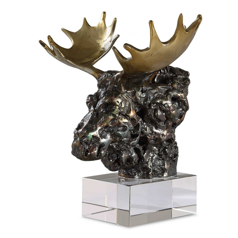Uttermost Moose Bust Bronze Sculpture UT-18187