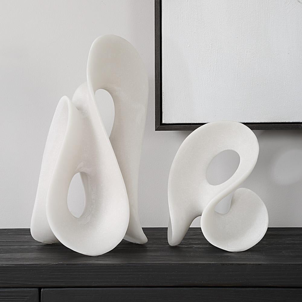 Uttermost Silent Wave White Sculptures Set/2 UT-18194