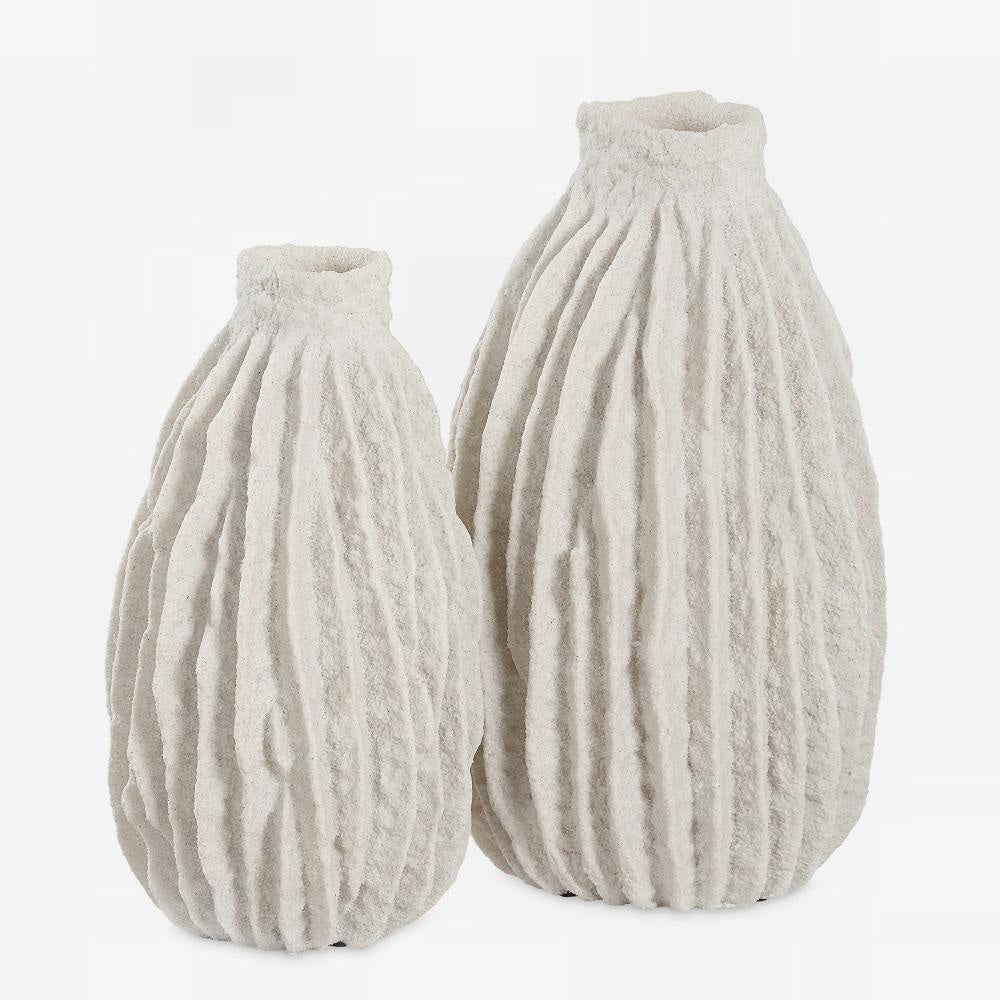 Uttermost 18200 Ivory Ridge - Vase (Set of 2)-14 Inches Tall and 8.13 Inches Wide UT-18200
