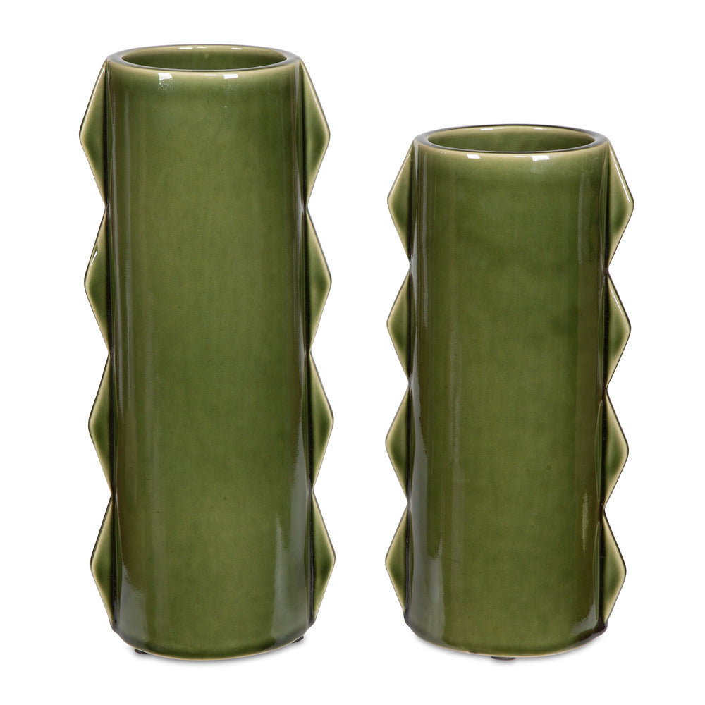 Uttermost Meander Green Vases, Set/2