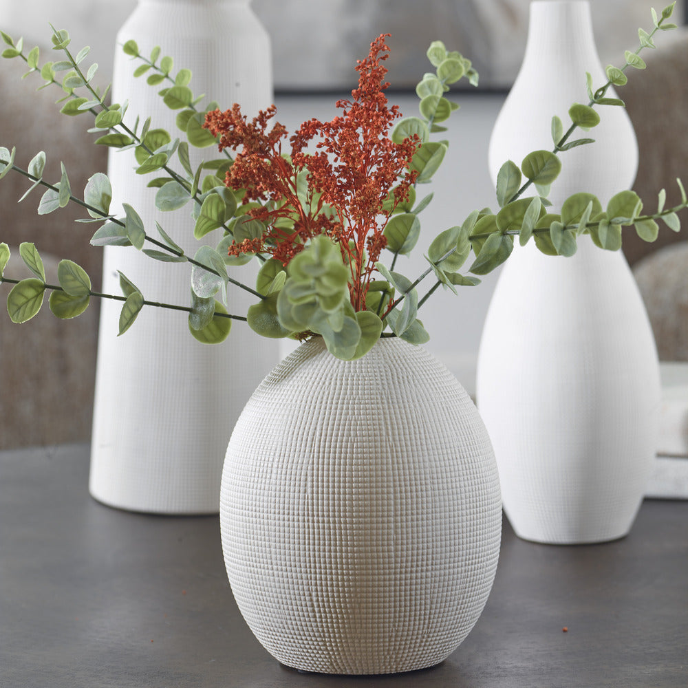 Uttermost Forma White Ceramic Vases Set/3 UT-18218