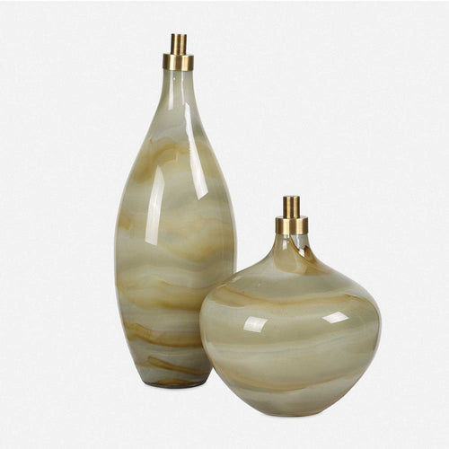 Uttermost Cascade Glass Bottles Set/2