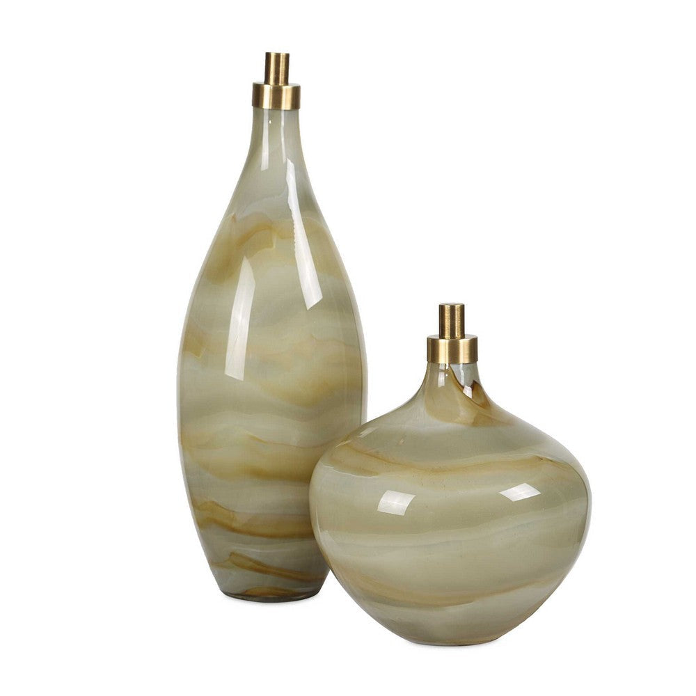 Uttermost Cascade Glass Bottles Set/2 UT-18223