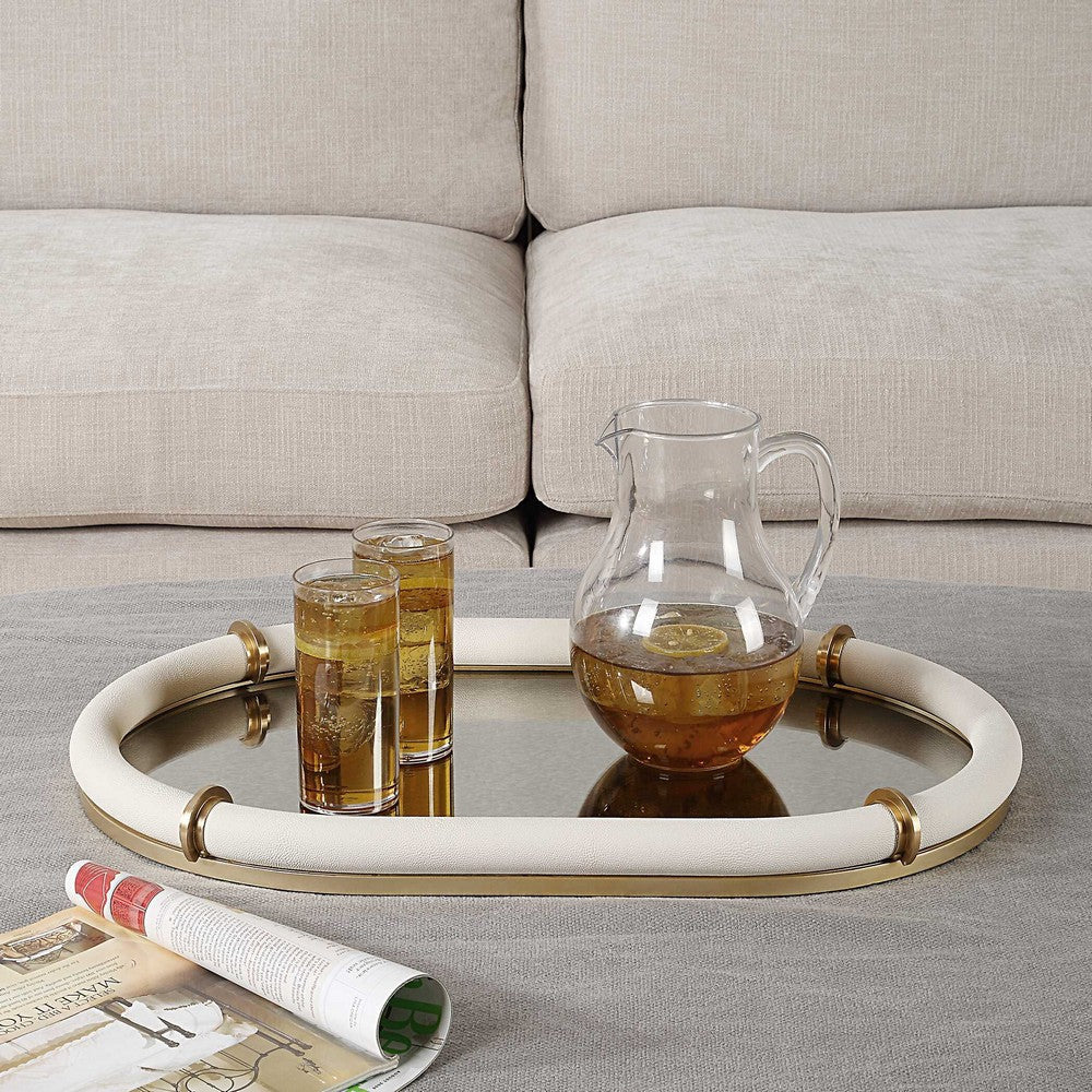 Uttermost Cyprus Leather Oval Tray UT-18229