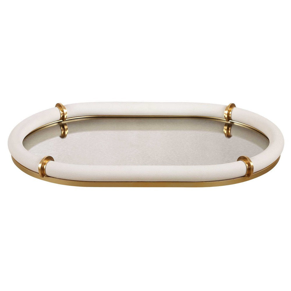 Uttermost Cyprus Leather Oval Tray UT-18229