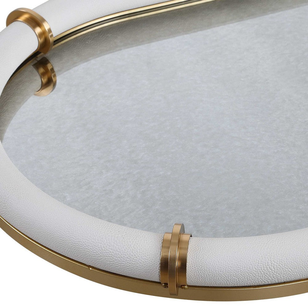 Uttermost Cyprus Leather Oval Tray