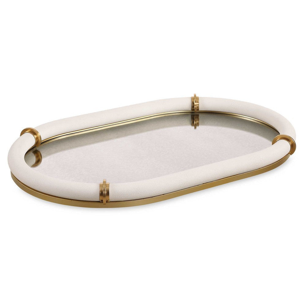 Uttermost Cyprus Leather Oval Tray UT-18229