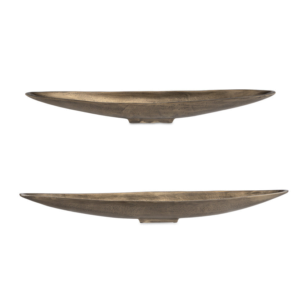 Uttermost River Run Antique Brass Bowls, Set/2