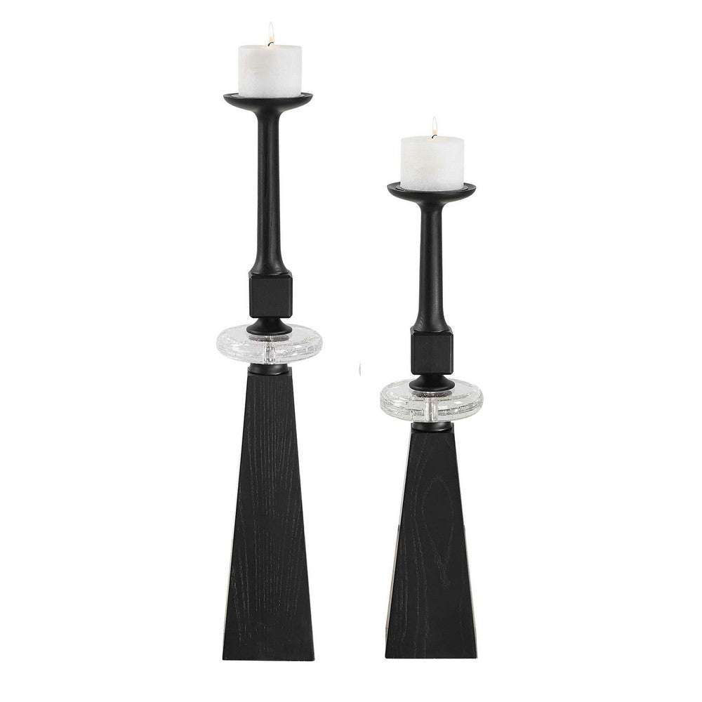 Uttermost Ebon Glow Floor Candleholders Set/2 UT-18231