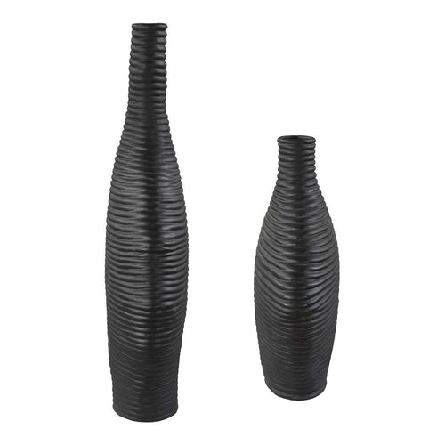 Uttermost Duostacked Black Vases Set/2