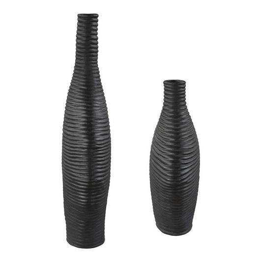 Uttermost Duostacked Black Vases Set/2
