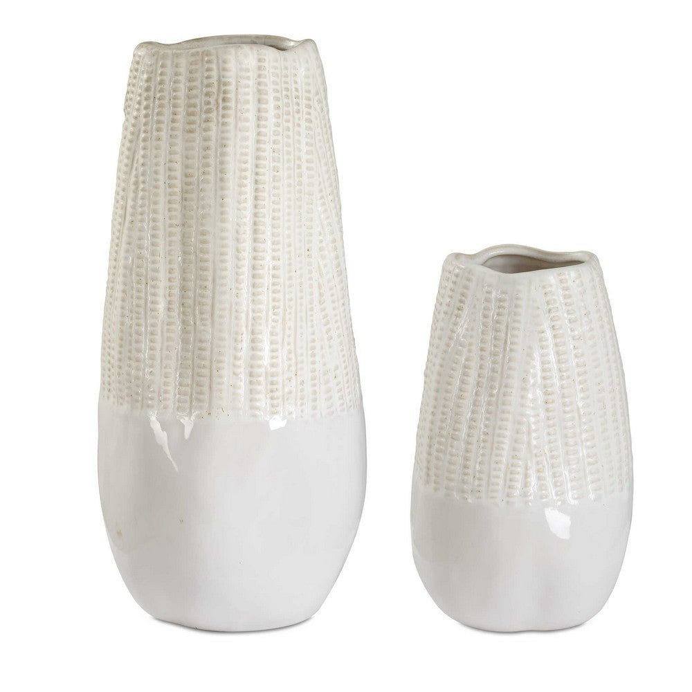 Uttermost Echo Ridge White Vases Set/2 UT-18244