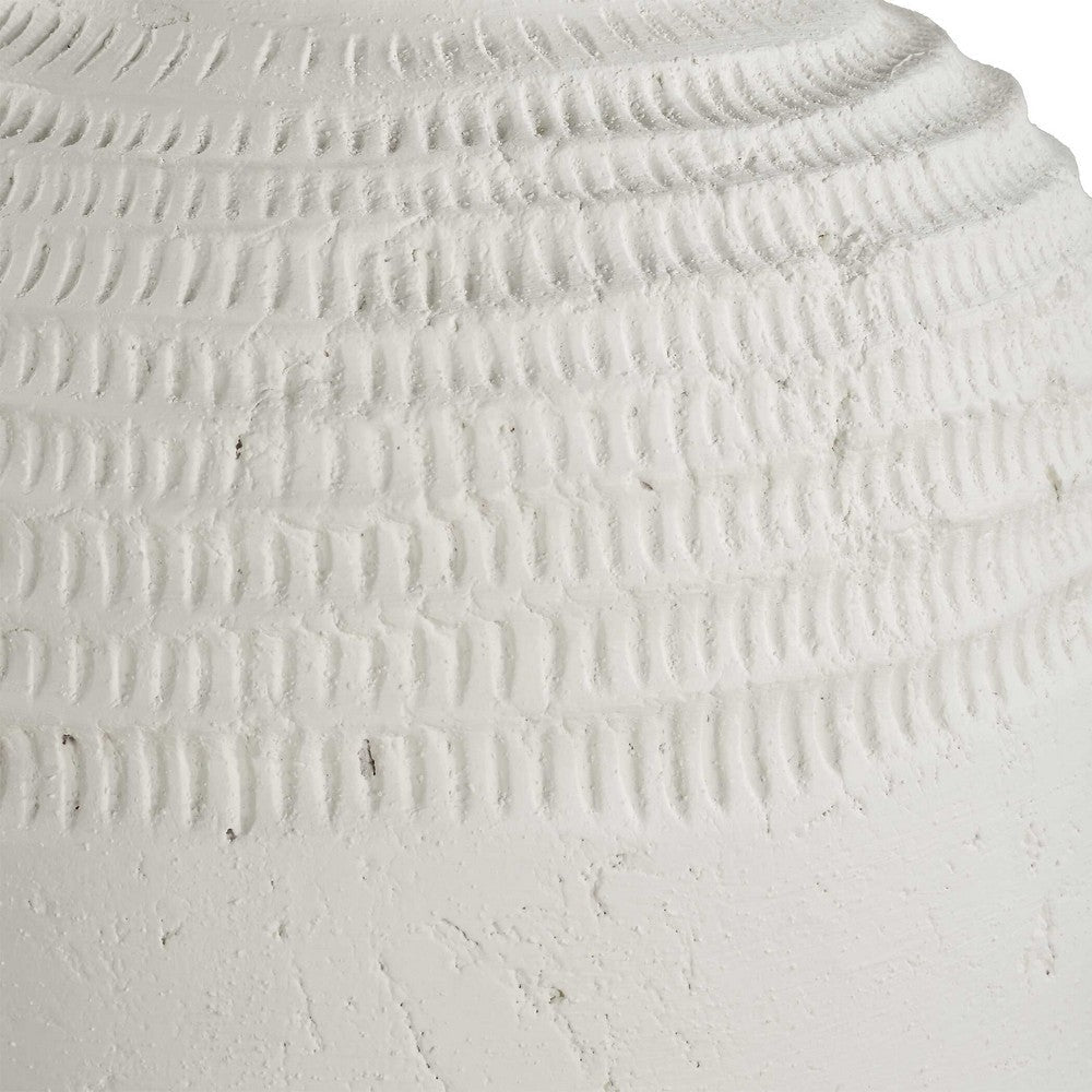 Uttermost Luna Ridge White Ceramic Vases Set/2