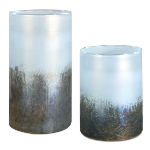 Uttermost Midnight Mist Cylindrical Vases Set/2