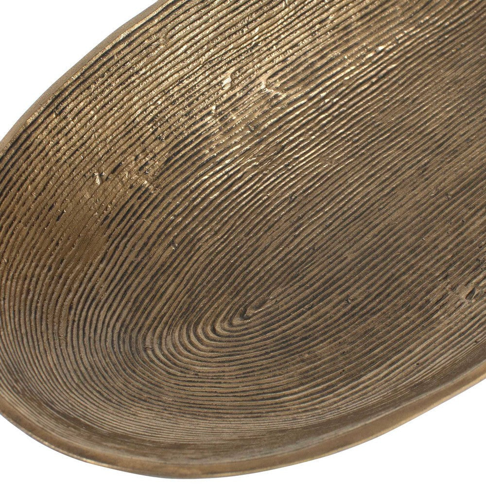 Uttermost Stratum Oval Brass Bowls Set/2