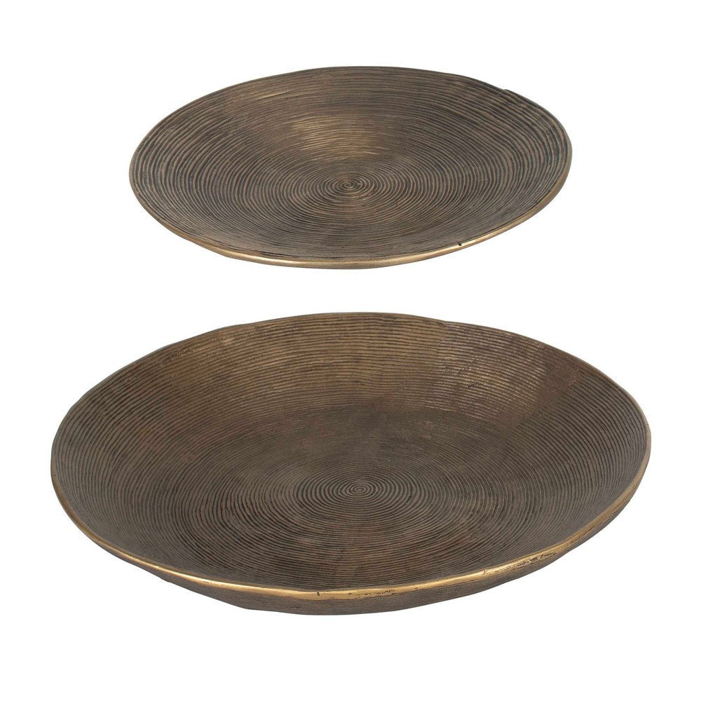 Uttermost Stratum Round Brass Bowls Set/2