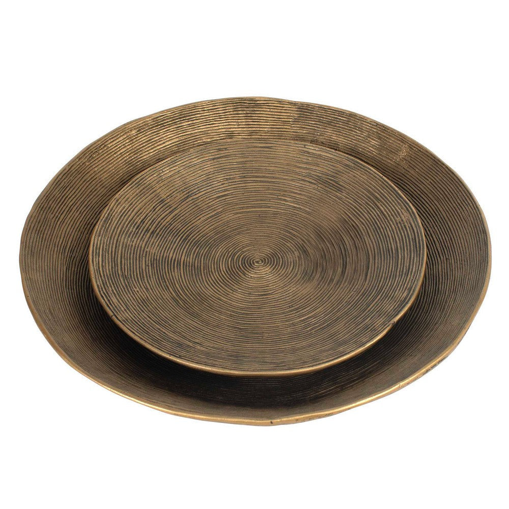 Uttermost Stratum Round Brass Bowls Set/2