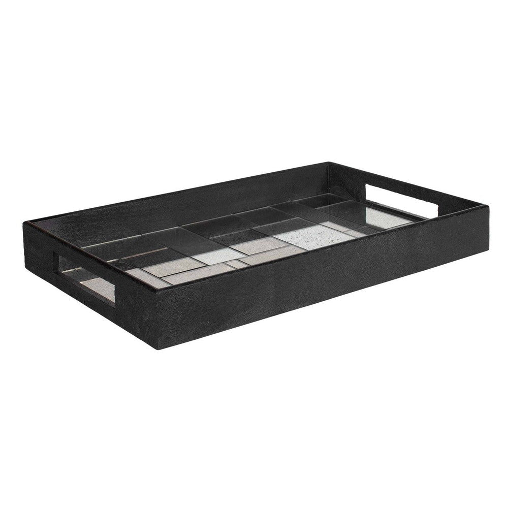 Uttermost Modern Mosaic Antique Mirrored Tray