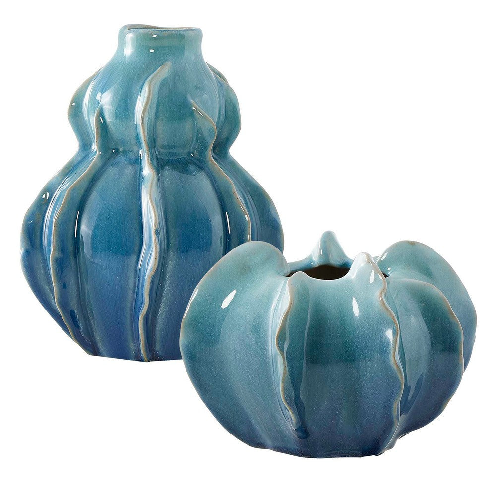 Uttermost Ocean Wave Outdoor Glazed Vases Set/2 UT-18263
