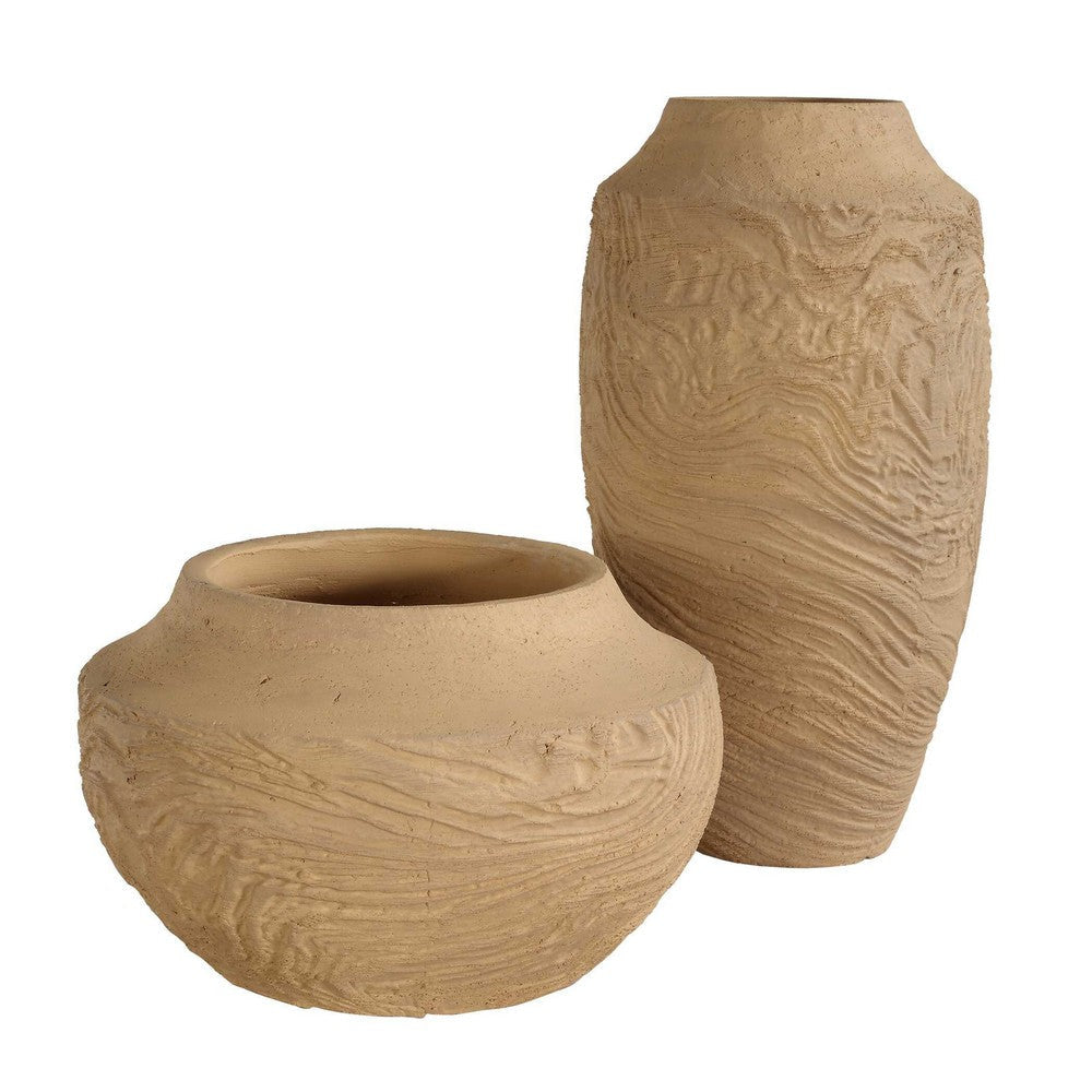 Uttermost Sandstone Flow Large Terracotta Vase