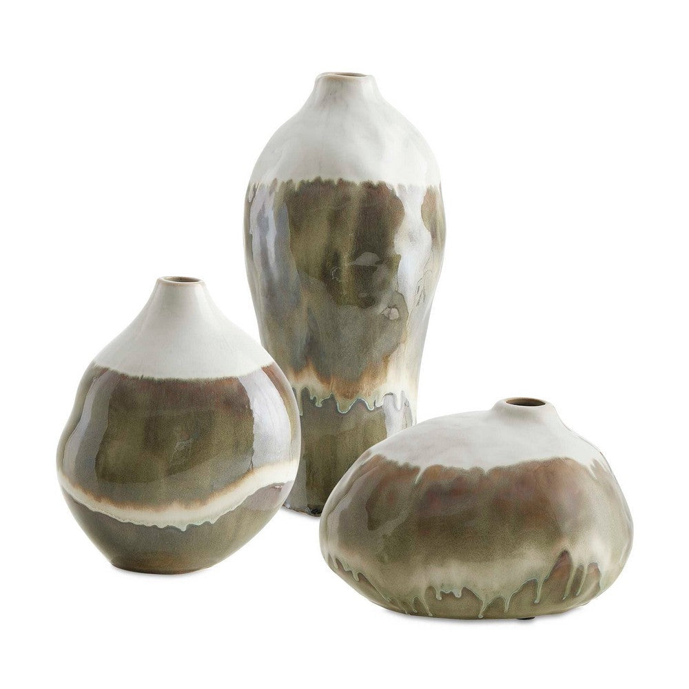 Uttermost Earthflow Glazed Outdoor Vases Set/3 UT-18283