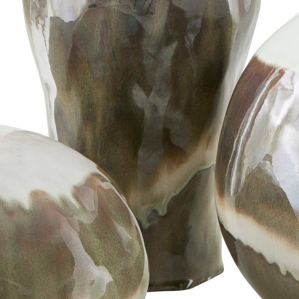 Uttermost Earthflow Glazed Outdoor Vases Set/3 UT-18283