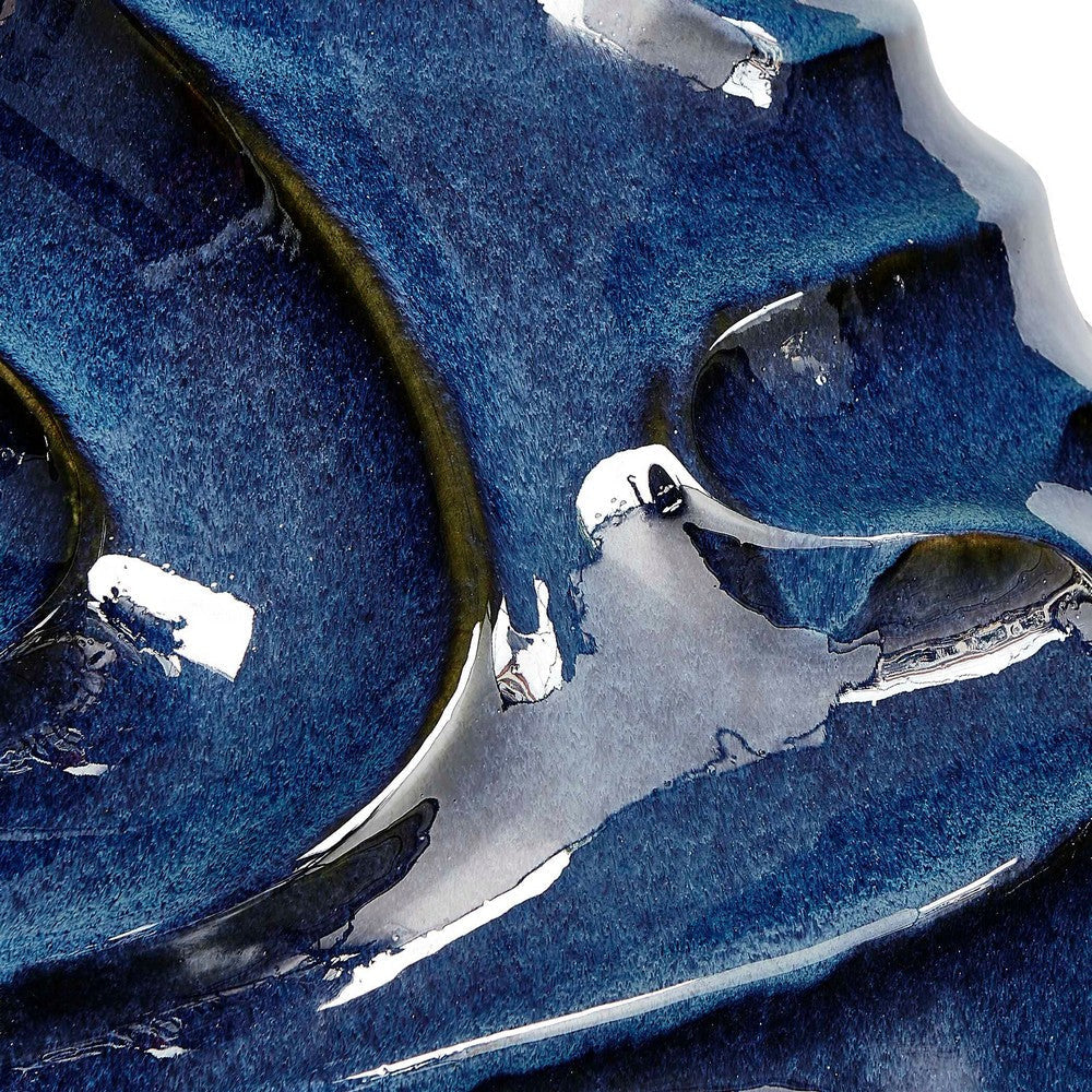 Uttermost Helix Swirl Blue Outdoor Vase UT-18285