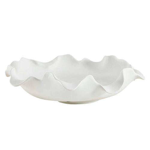 Uttermost Wave Crest White Outdoor Bowl