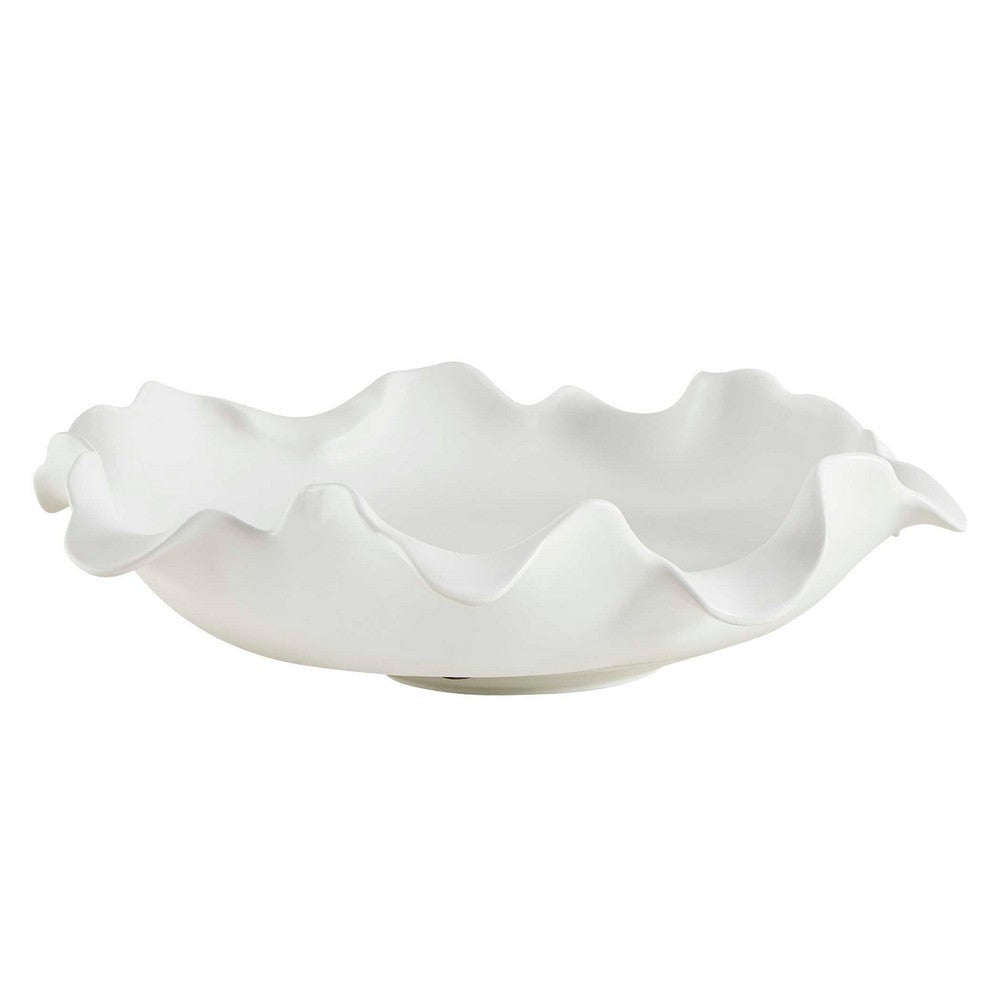 Uttermost Wave Crest White Outdoor Bowl