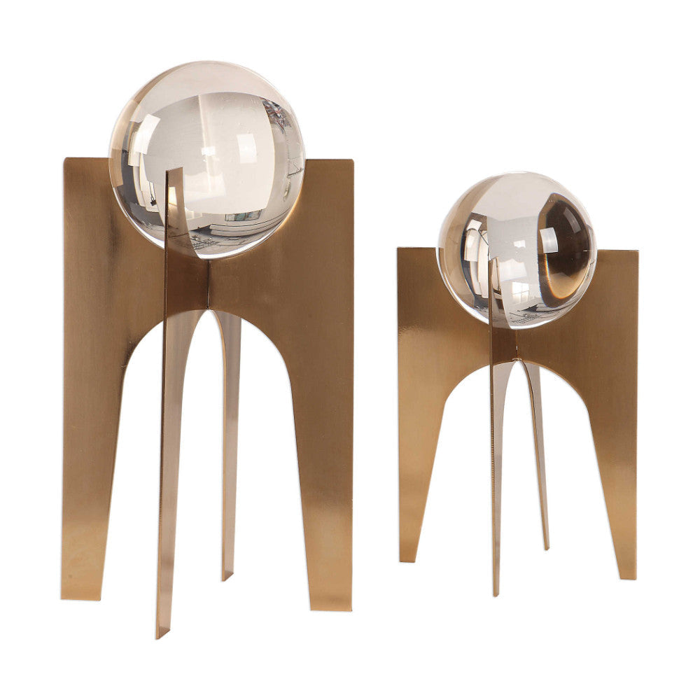 Uttermost Ellianna Crystal Spheres, S/2 By Casagear Home