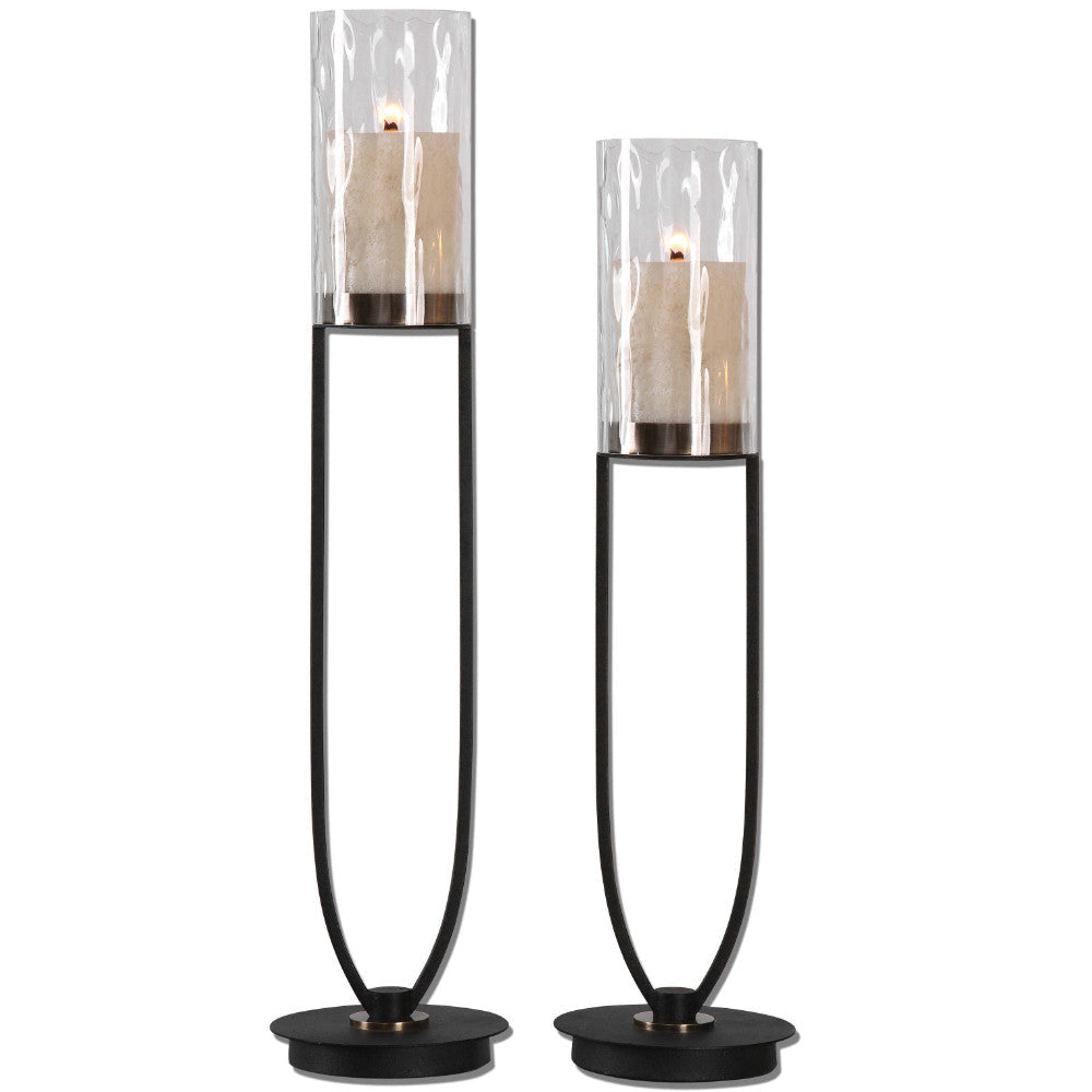 Durga - 30.5 inch Iron Work Candle Holders (Set of 2)