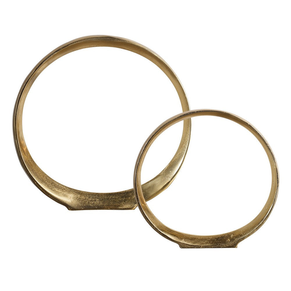 Uttermost Jimena Gold Ring Sculptures Set/2 By Casagear Home