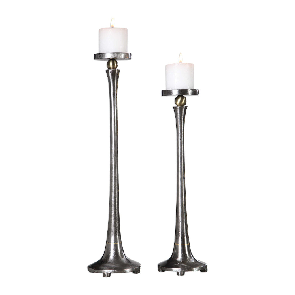 Uttermost Aliso Cast Iron Candleholders Set/2 By Casagear Home