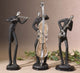 Uttermost Jazz Music 18" High Metal Musician Table Sculptures Set of 3