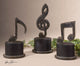 Music Notes - 11.75 inch Figurine (Set of 3) - 4.75 inches wide by 3.25 inches deep