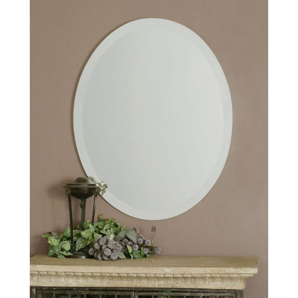 Uttermost Frameless Vanity Oval Mirror By Casagear Home UT-19580-B