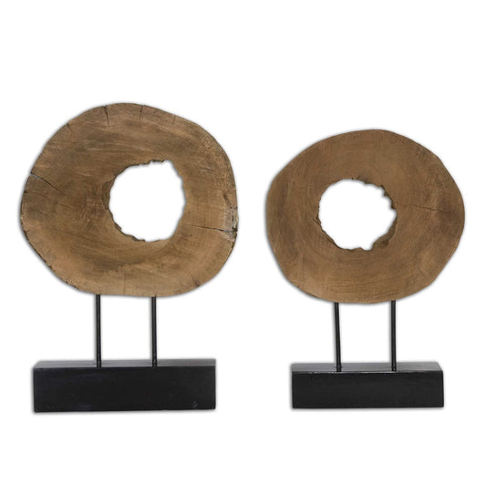 Uttermost Ashlea Wooden Sculptures S/2 By Casagear Home