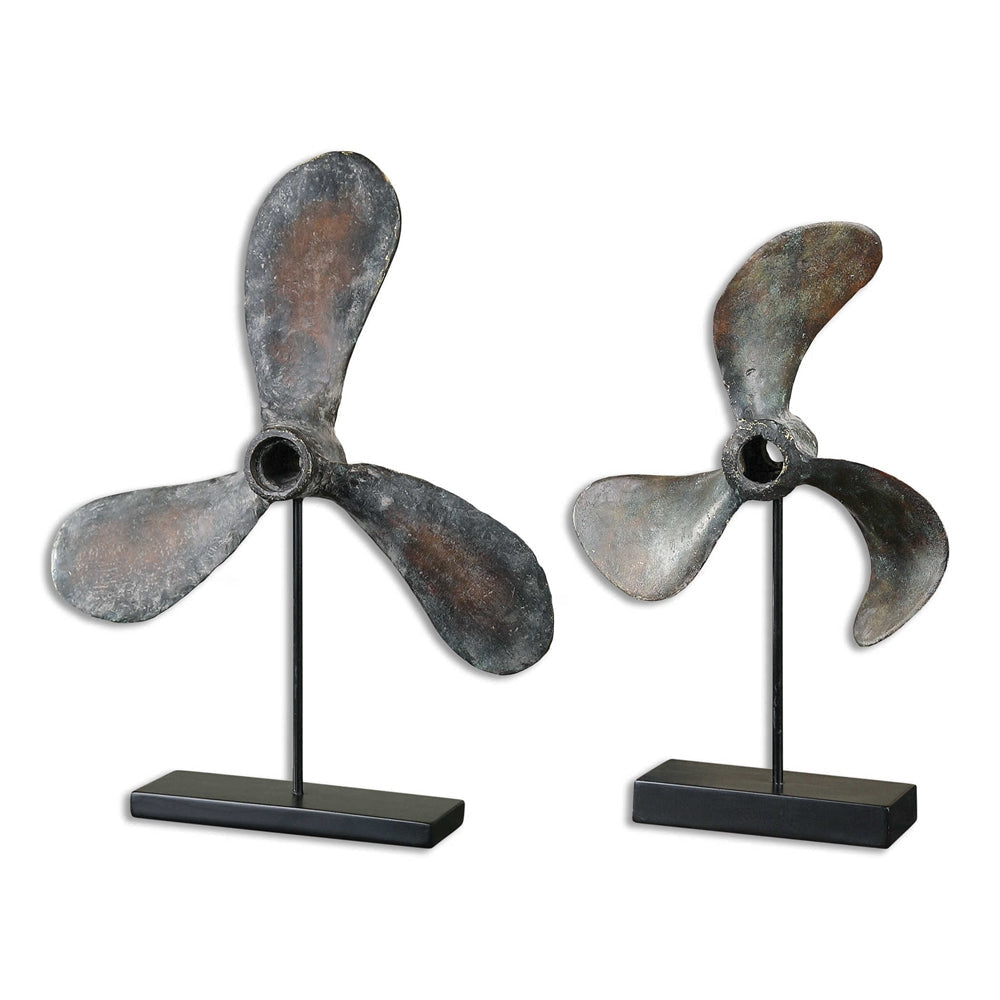 Uttermost Propellers Rust Sculptures, S/2 By Casagear Home