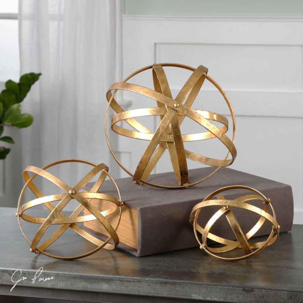 Uttermost Stetson Gold Spheres S/3 By Casagear Home UT-20066