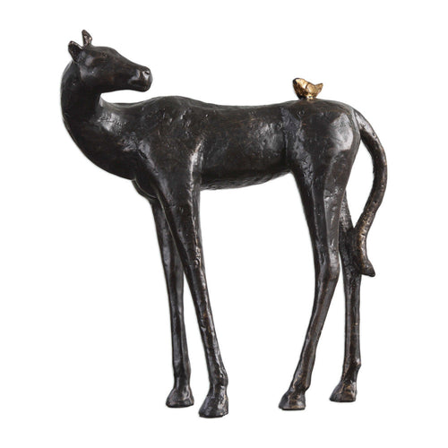Hello Friend - 8.75 inch Horse Sculpture - 8.75 inches Wide by 3.88 inches deep