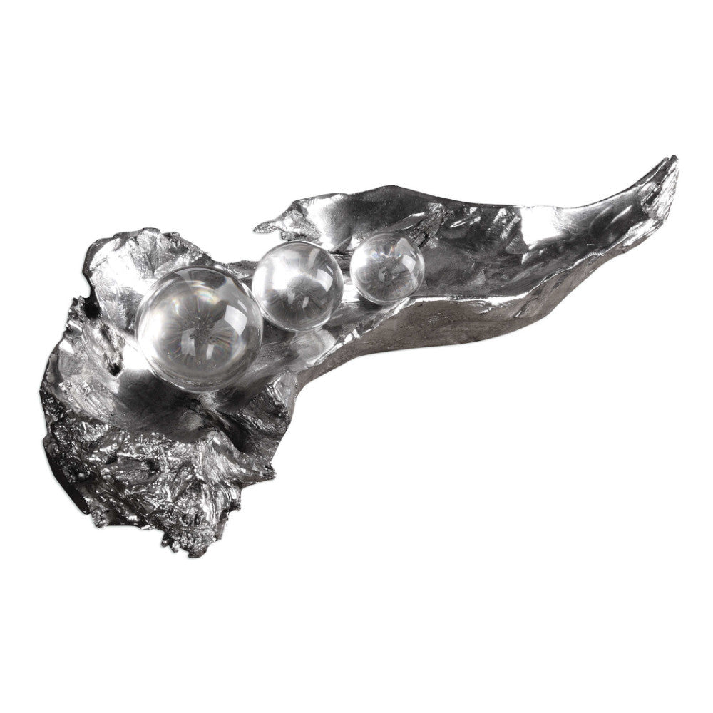Three Peas In A Pod - 20.38 inch Sculpture - 20.38 inches wide by 8.38 inches deep