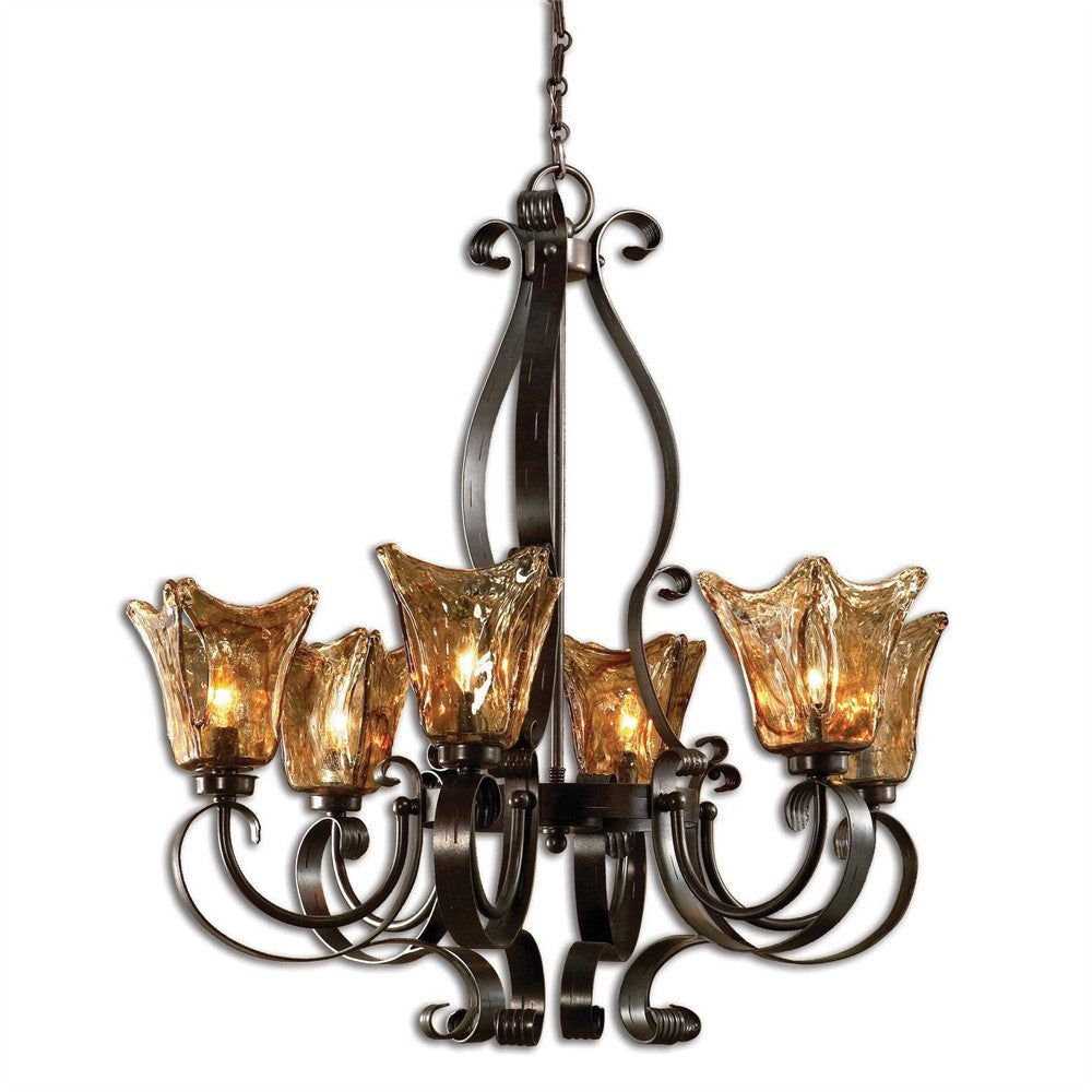 Uttermost Vetraio 6Lt Oil Rubbed Bronze Chandelier By Casagear Home