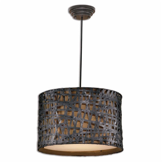 Uttermost Alita Aged Black Drum Pendant By Casagear Home