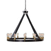 Uttermost Marlow Circular Chandelier 12 Light Iron/Leather -Traditional Installation