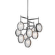 Uttermost Maxin Chandelier 9 Light Iron/Glass