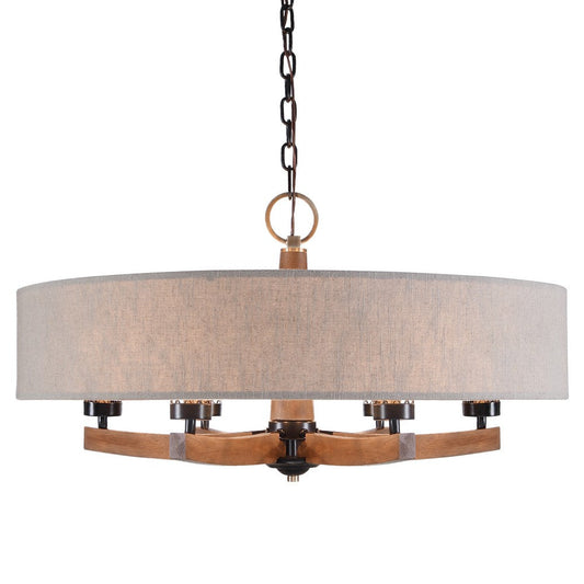 Uttermost Woodall 6 Light Drum Chandelier By Casagear Home